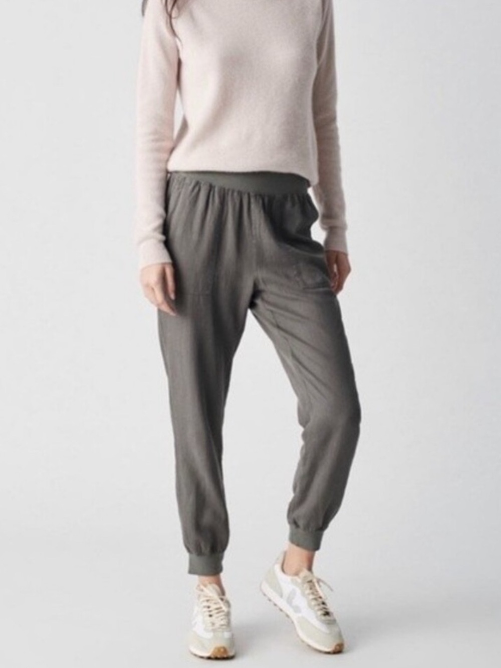Faherty Arlie Day Pant Green Linen Blend